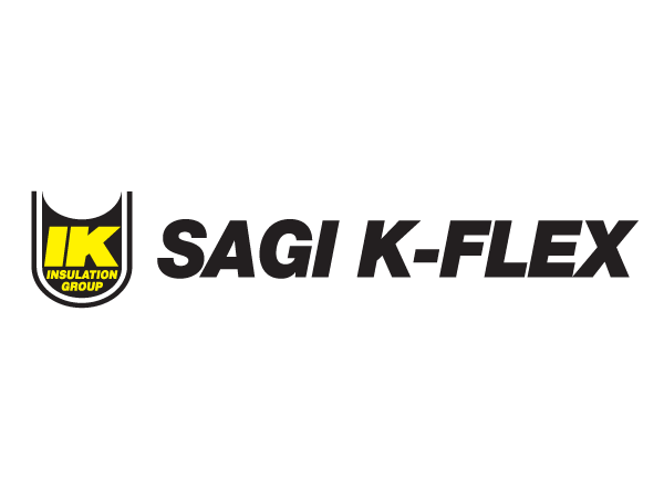 Logo du fournisseur Sagi K Flex fournisseur de produits d'isolation en élastomère et polyéthylène, sous forme de tubes.